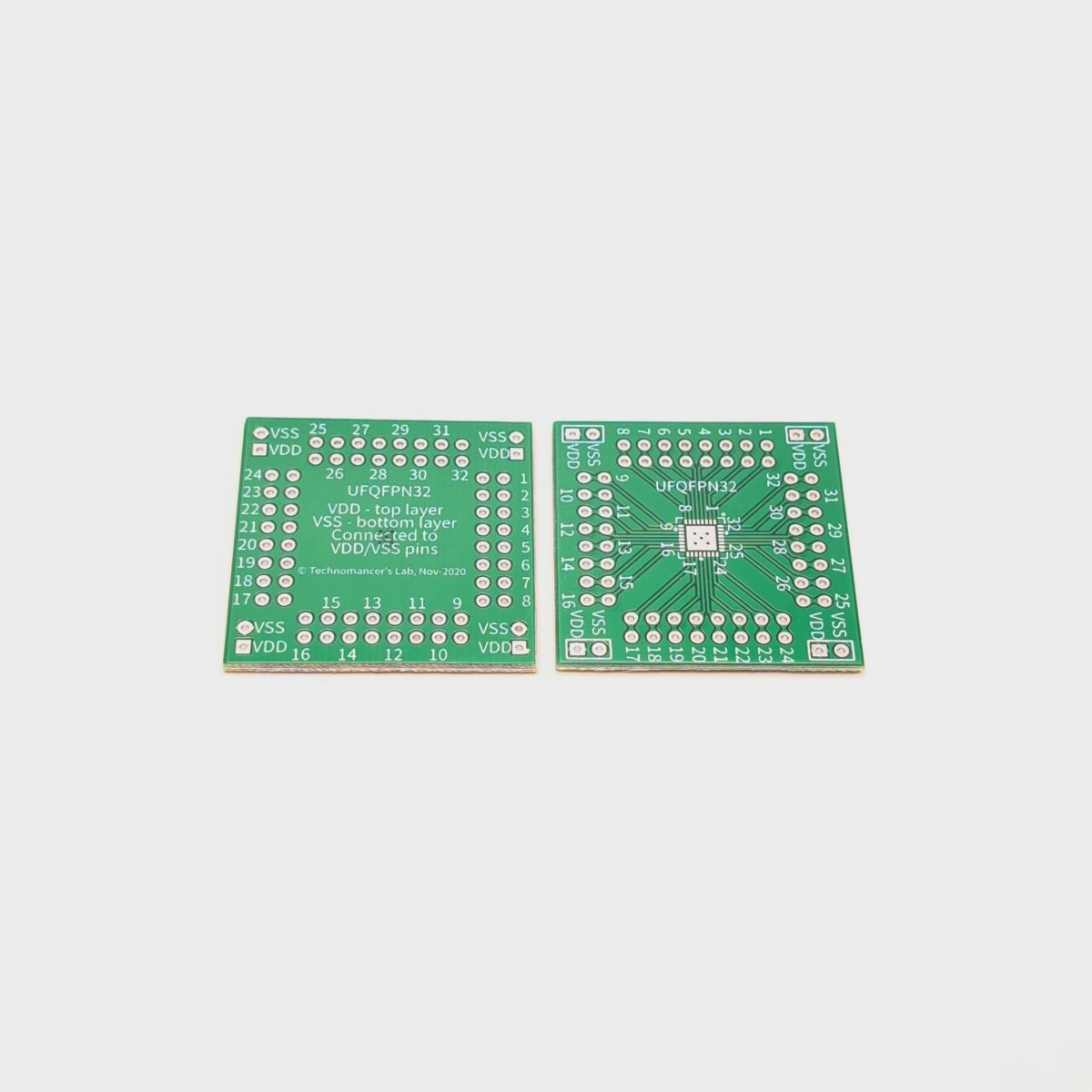 IC Development Kit: 11 Prototype Boards for TQFP, UFQFPN, VFQFPN, SSOP, LQFP, and SOIC - D - Perfect for Electronics Prototyping - Technomancer's Lab, Inc