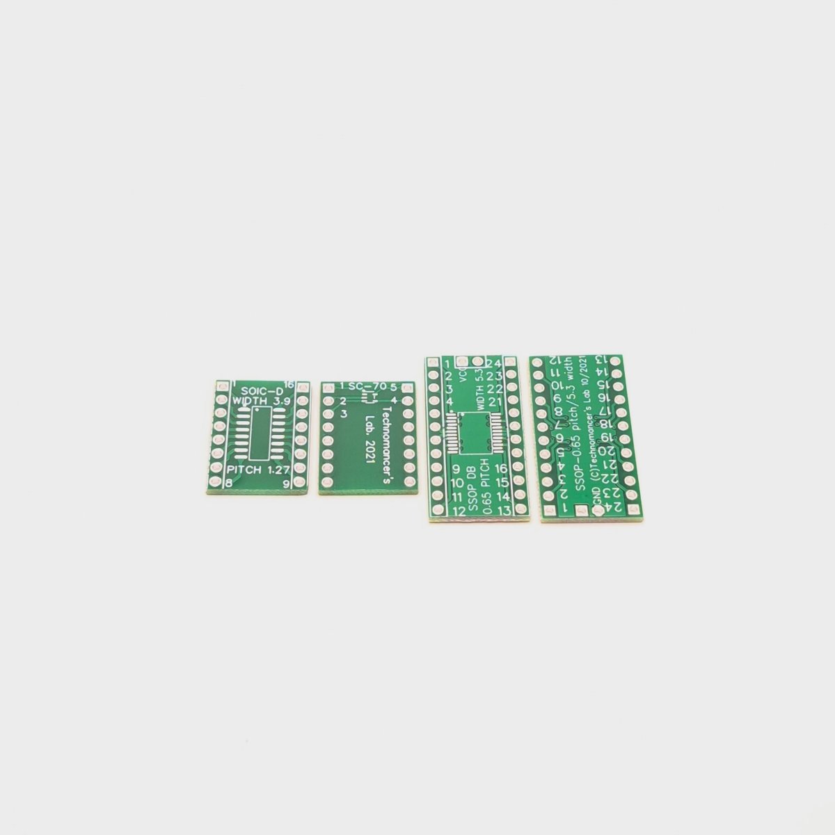 IC Development Kit: 11 Prototype Boards for TQFP, UFQFPN, VFQFPN, SSOP, LQFP, and SOIC - D - Perfect for Electronics Prototyping - Technomancer's Lab, Inc