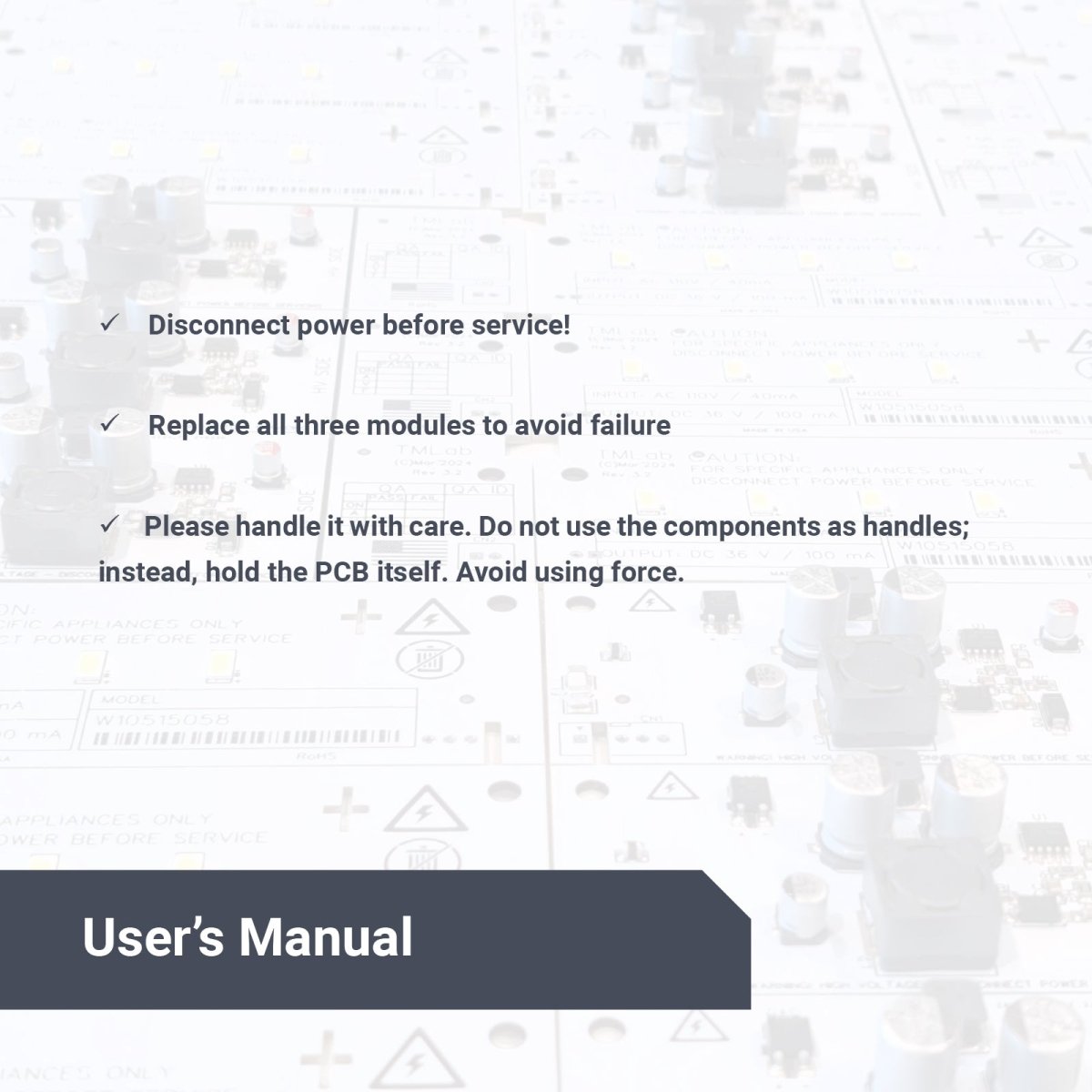 New design of W10515058 Refrigerator LED Light Driver replacement board - Technomancer's Lab, Inc