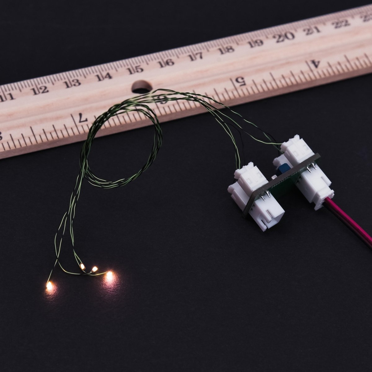 4 LEDs with Litz wired LED kit with multi voltage power controller - Technomancer's Lab, Inc
