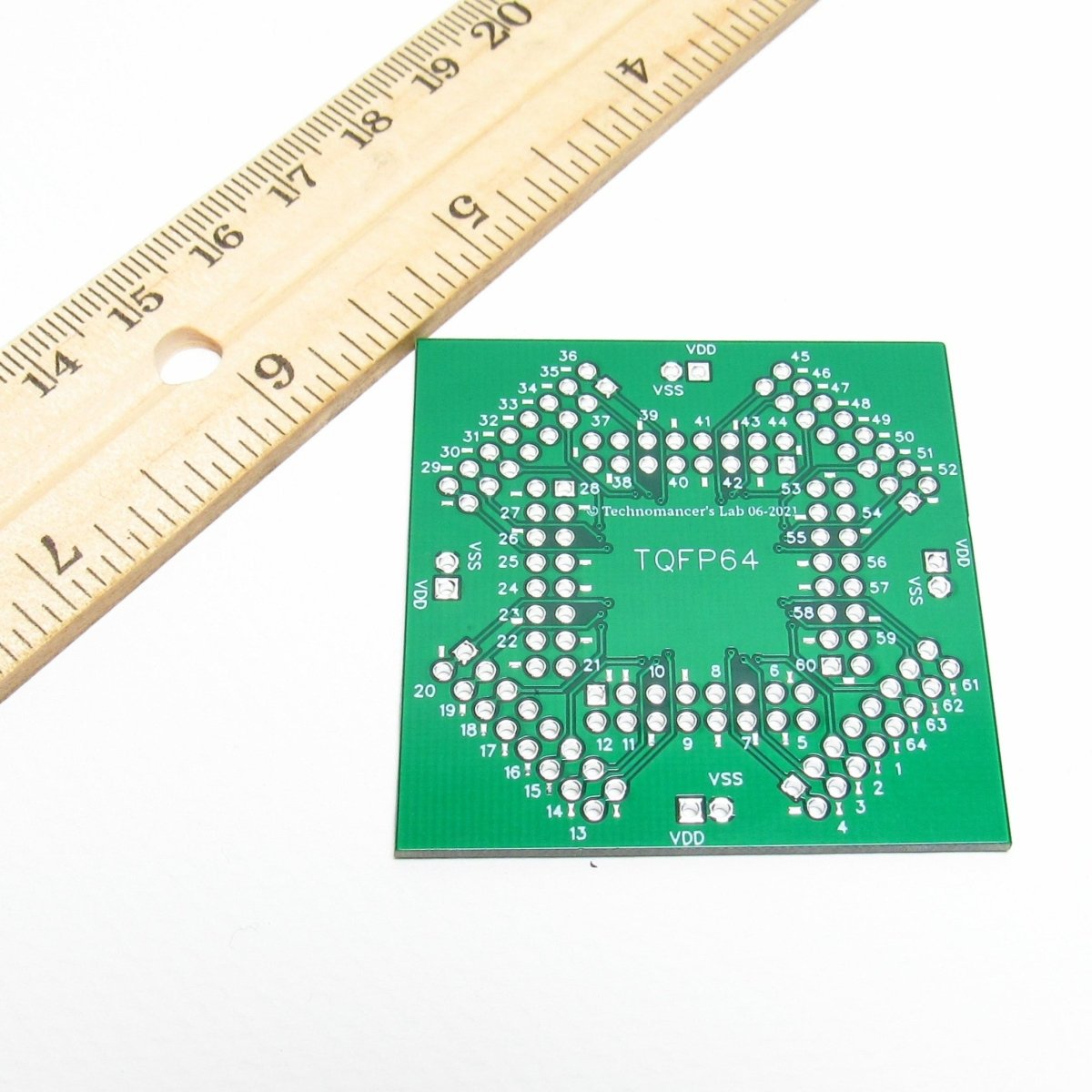 TQFP64 Prototype Board, Bread Board - Technomancer's Lab, Inc